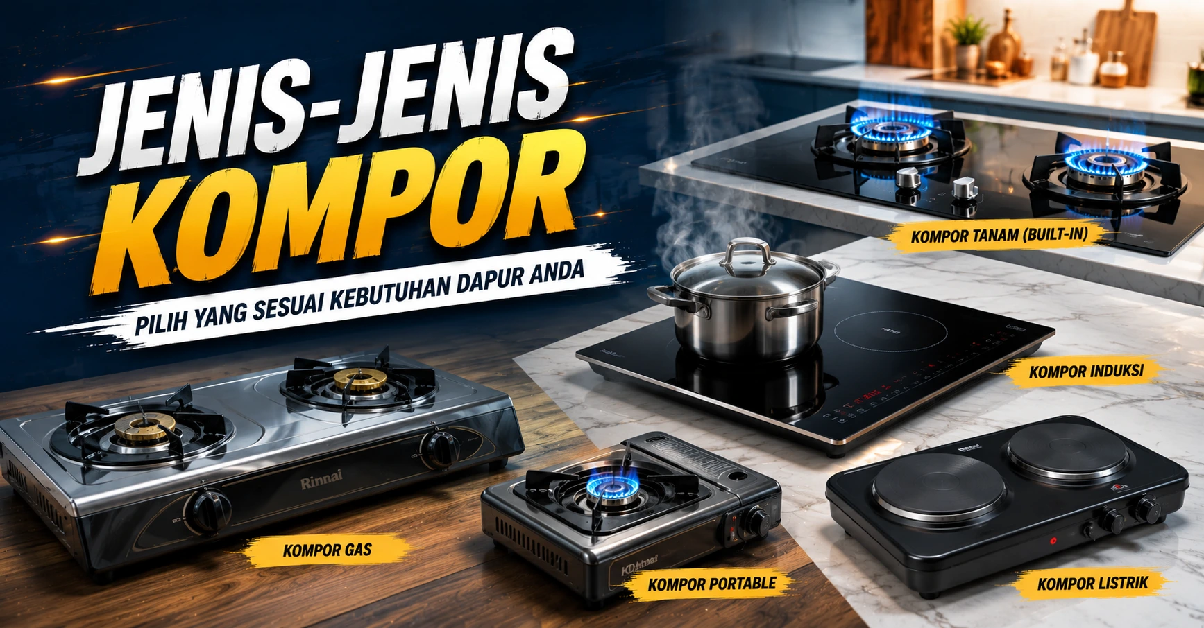 jenis kompor rumah