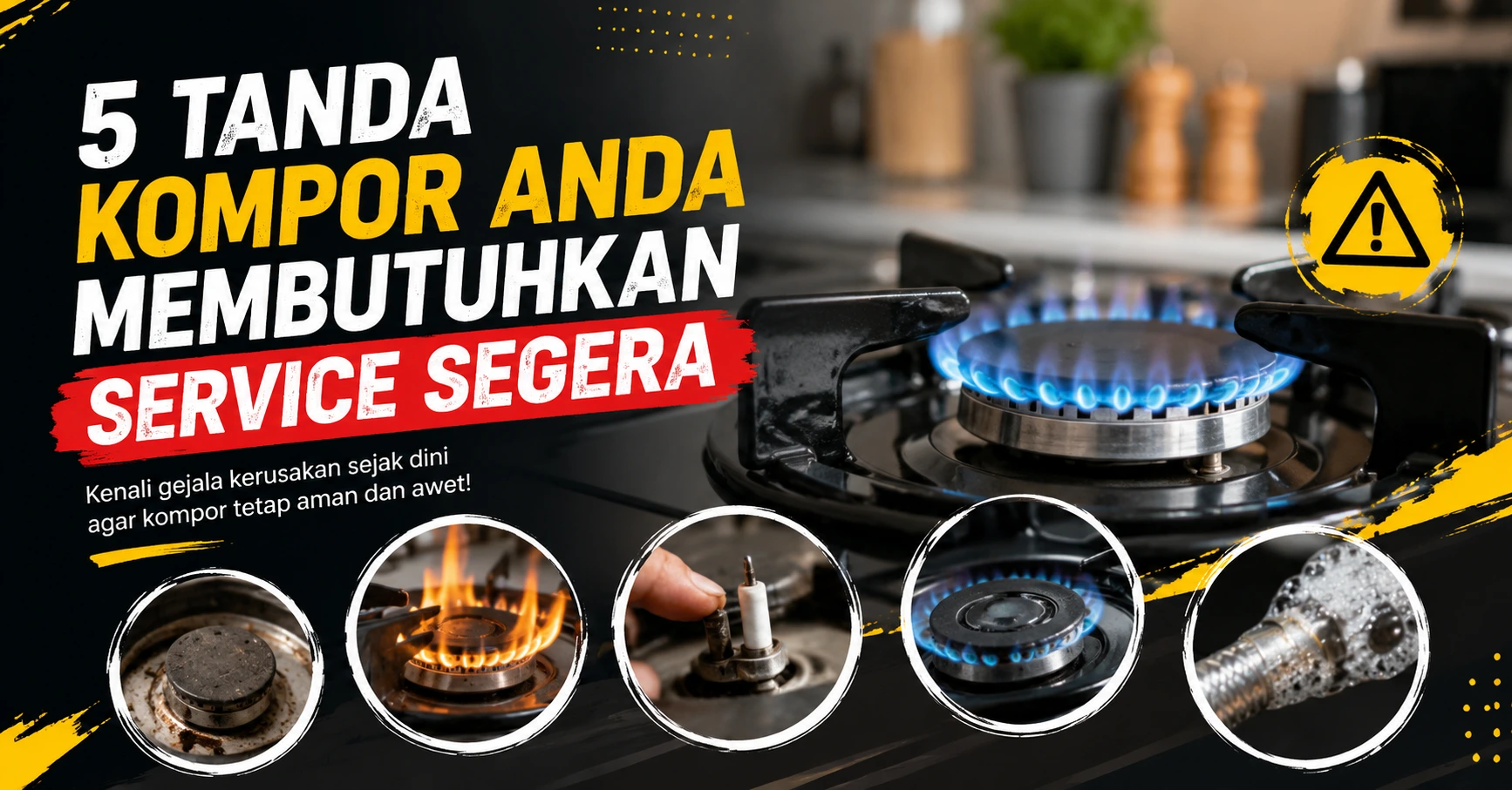 tanda kerusakan kompor